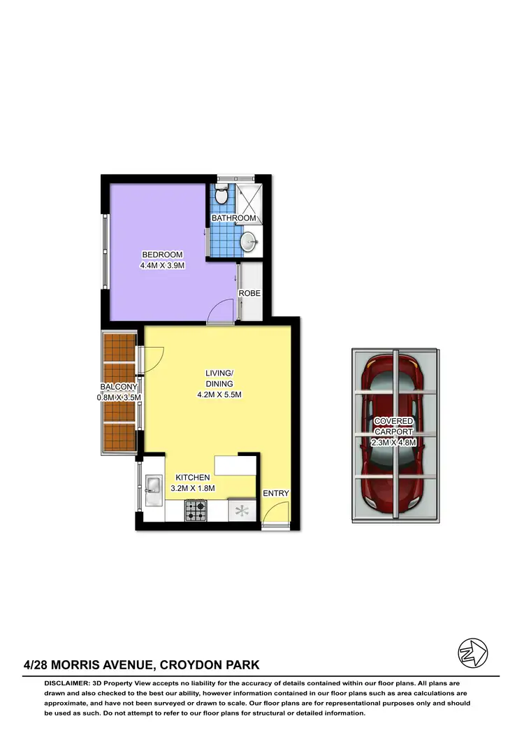 Floorplan of Homely apartment listing, 4/28 Morris Avenue, Croydon Park NSW 2133