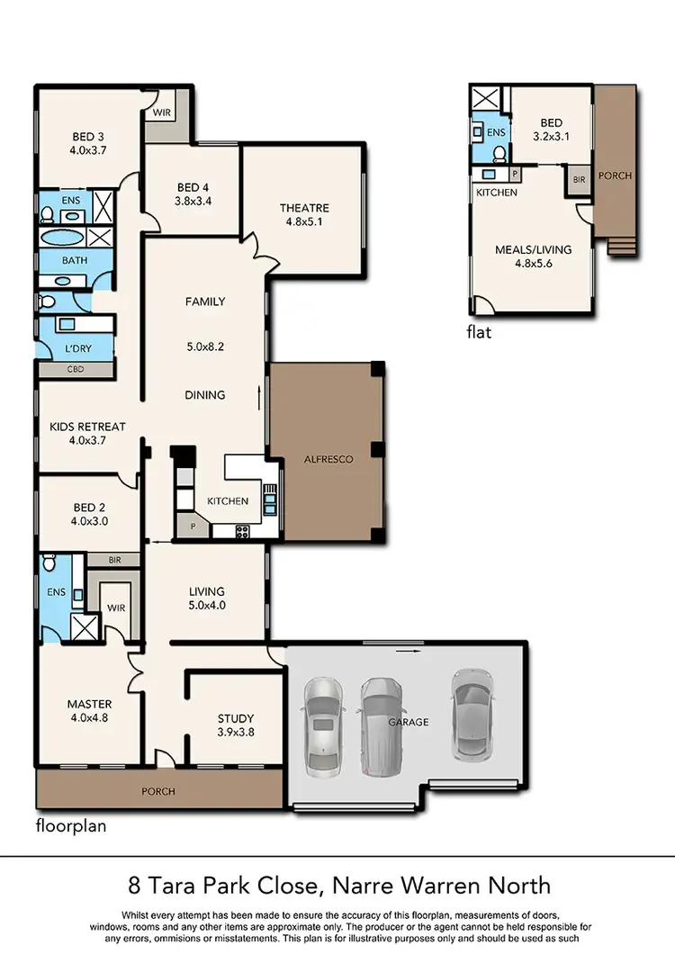 Floorplan of Homely house listing, 8 Tara Park Close, Narre Warren North VIC 3804