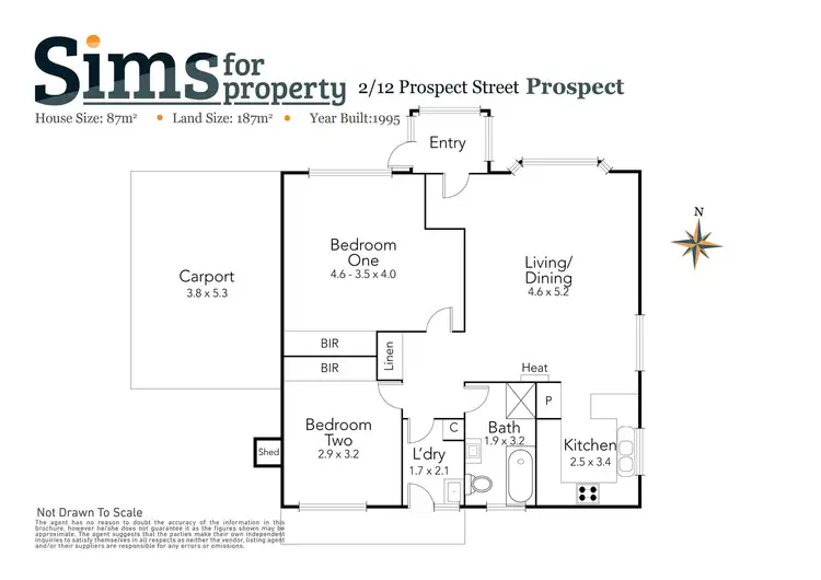 Floorplan of Homely unit listing, 2/12 Prospect Street, Prospect TAS 7250
