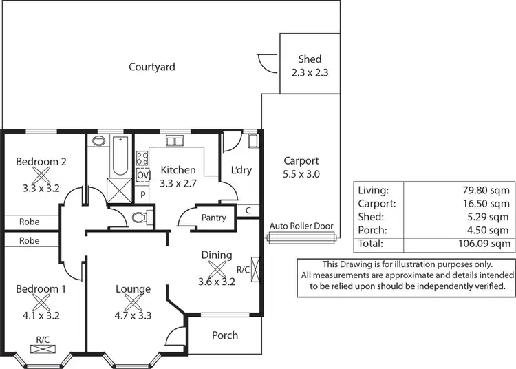 Floorplan of Homely unit listing, 2/16 Stewart Street, South Brighton SA 5048