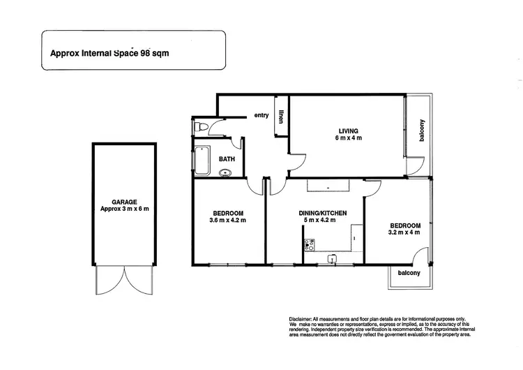 Floorplan of Homely unit listing, 1/8 Binney Court, Sandy Bay TAS 7005