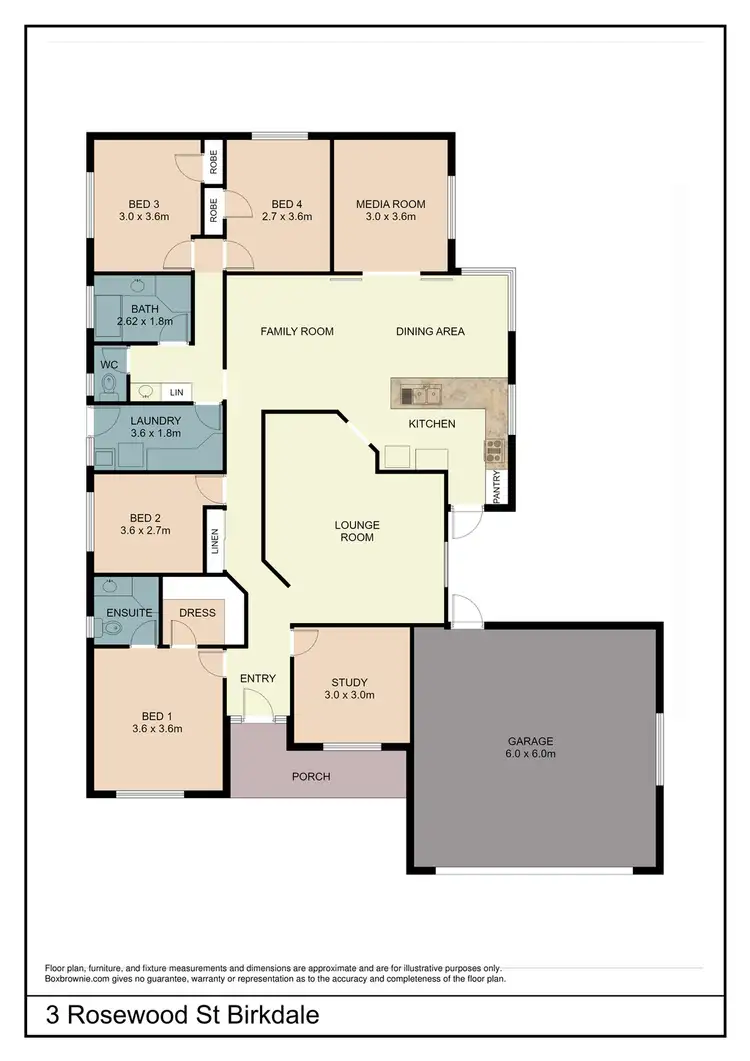 Floorplan of Homely house listing, 3 Rosewood Street, Birkdale QLD 4159