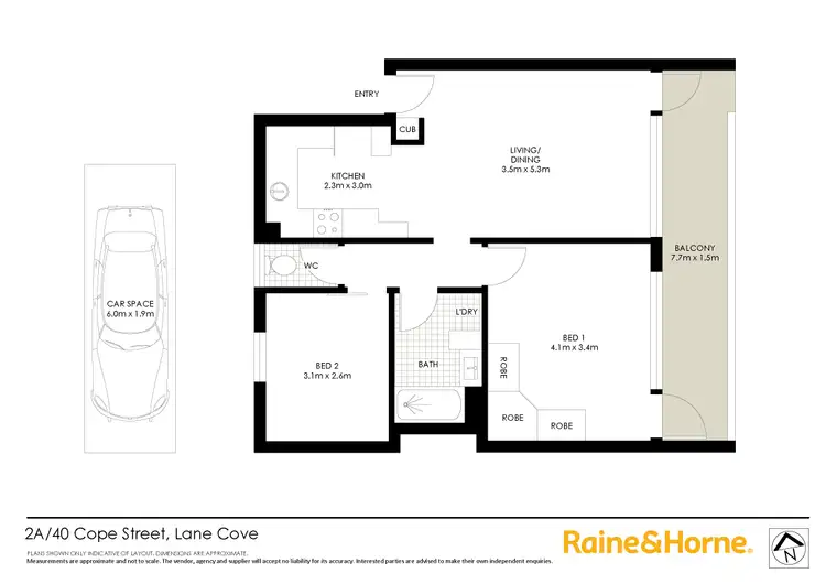 Floorplan of Homely apartment listing, 2A/40 Cope Street, Lane Cove NSW 2066