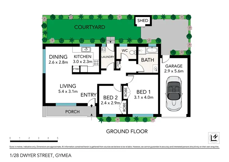 Floorplan of Homely villa listing, 1/28 Dwyer Street, Gymea NSW 2227