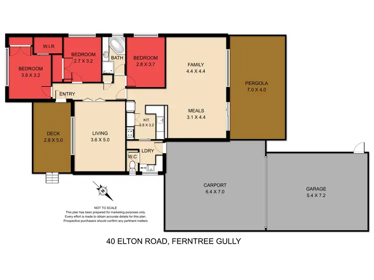 Floorplan of Homely house listing, 40 Elton Road, Ferntree Gully VIC 3156