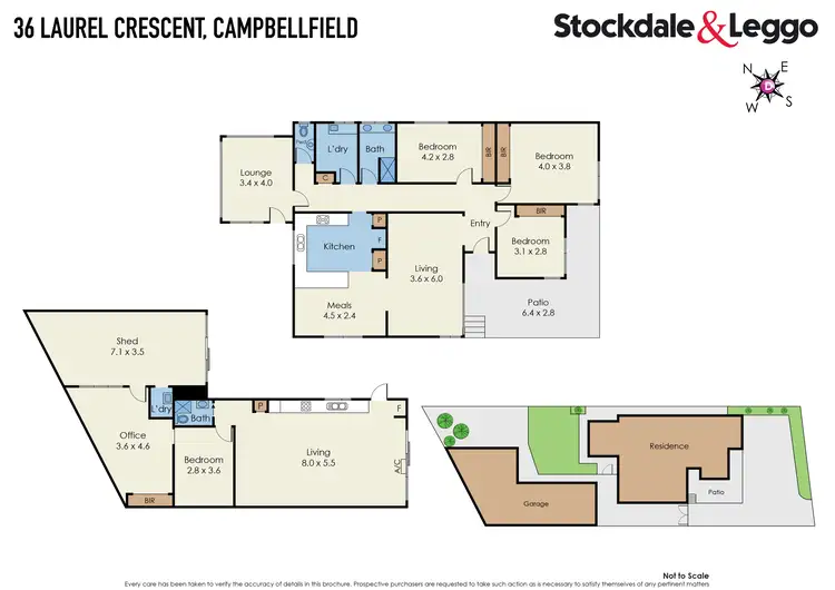 Floorplan of Homely house listing, 36 Laurel Crescent, Campbellfield VIC 3061