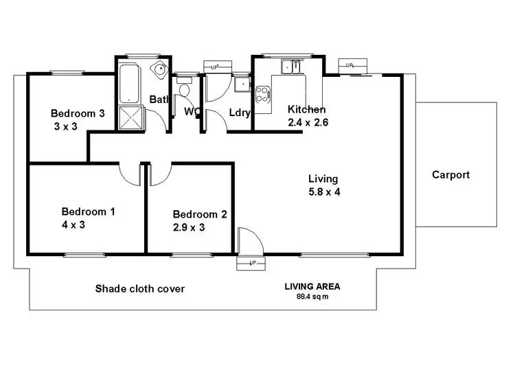 Floorplan of Homely house listing, 7 Sims Parade, Renmark SA 5341