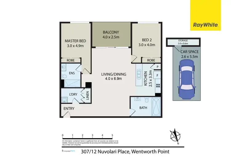 Floorplan of Homely apartment listing, 307/12 Nuvolari Place, Wentworth Point NSW 2127