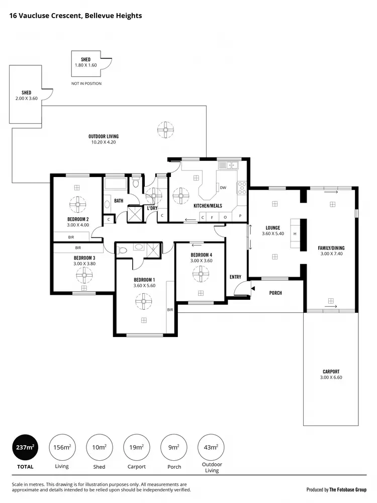Floorplan of Homely house listing, 16 Vaucluse Crescent, Bellevue Heights SA 5050