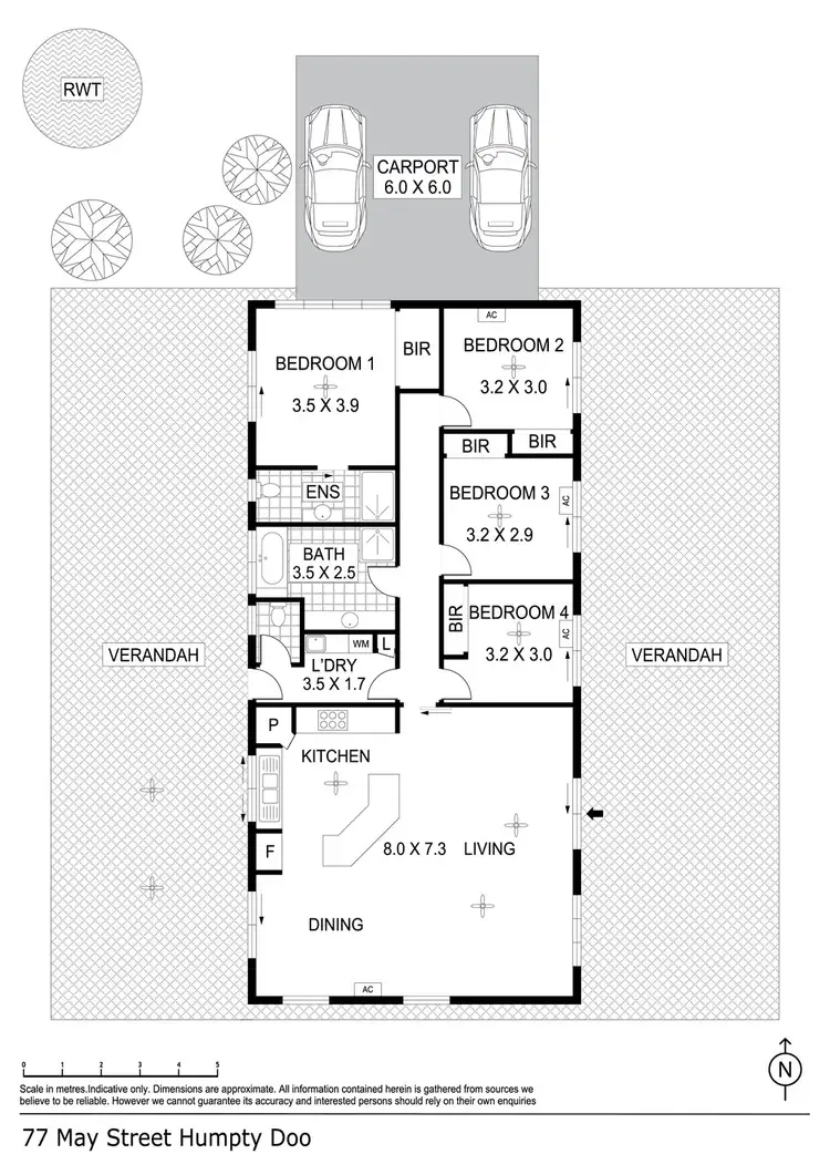 Floorplan of Homely house listing, 77 May Court, Humpty Doo NT 836