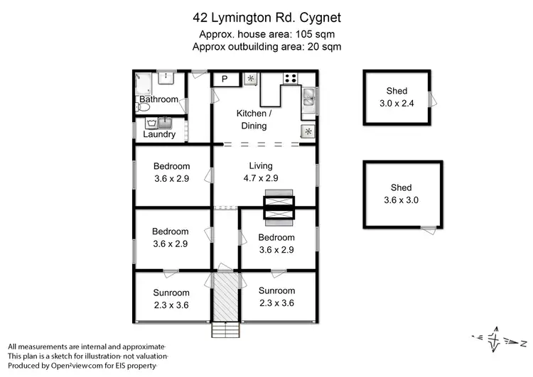 Floorplan of Homely house listing, 42 Lymington Road, Cygnet TAS 7112
