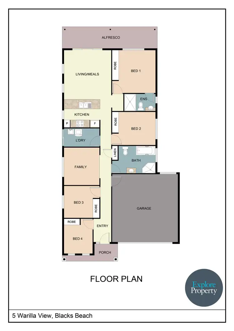Floorplan of Homely house listing, 5 Warilla View, Blacks Beach QLD 4740