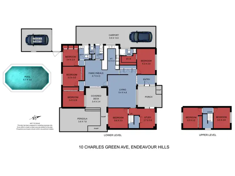 Floorplan of Homely house listing, 10 CHARLES GREEN AVENUE, Endeavour Hills VIC 3802