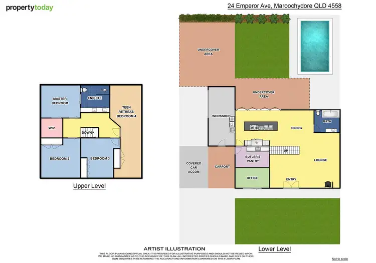 Floorplan of Homely house listing, 24 Emperor Avenue, Maroochydore QLD 4558