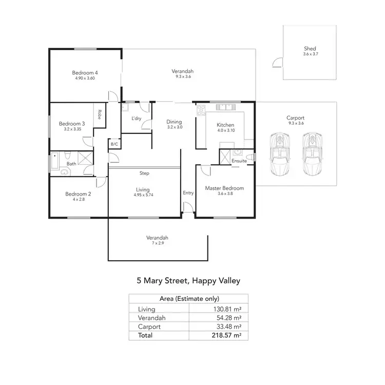 Floorplan of Homely house listing, 5 Mary Street, Happy Valley SA 5159