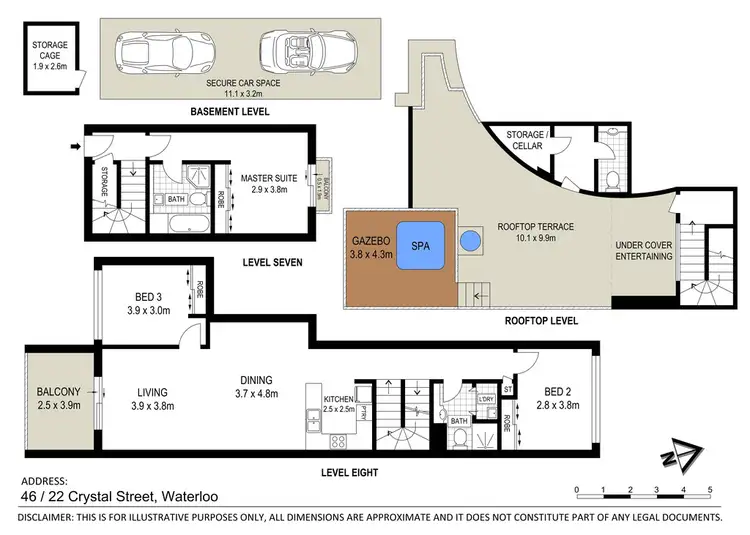 Floorplan of Homely apartment listing, 46/22 Crystal Street, Waterloo NSW 2017