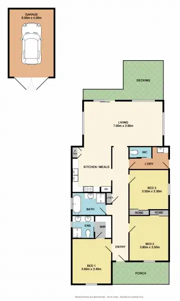 Floorplan of Homely house listing, 91 Benalla Street, Benalla VIC 3672