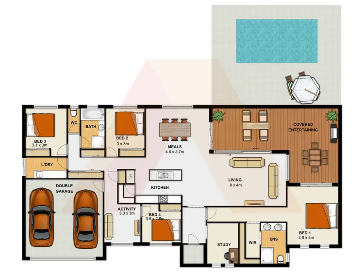 Floorplan of Homely house listing, 304-308 Peppertree Drive, Jimboomba QLD 4280