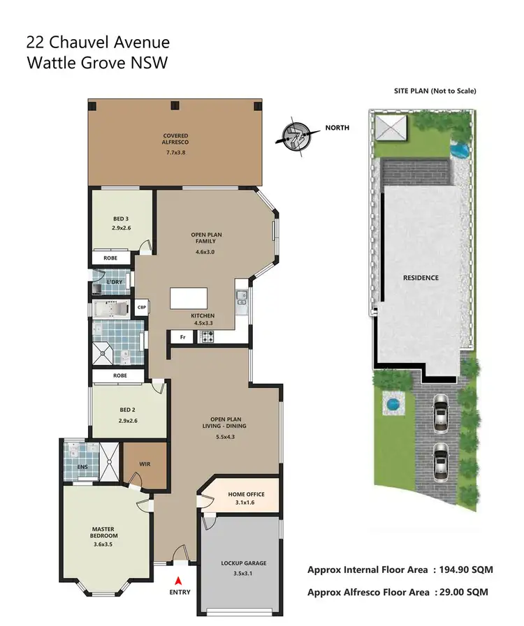 Floorplan of Homely house listing, 22 Chauvel Avenue, Wattle Grove NSW 2173