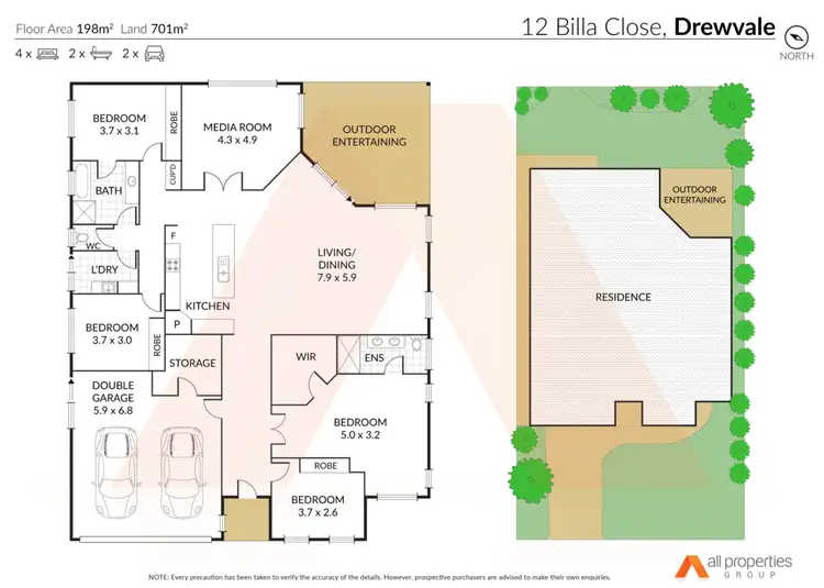 Floorplan of Homely house listing, 12 Billa Cl, Drewvale QLD 4116