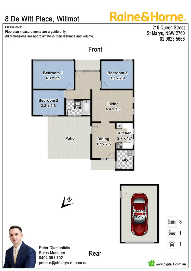 Floorplan of Homely house listing, 8 De Witt Place, Willmot NSW 2770