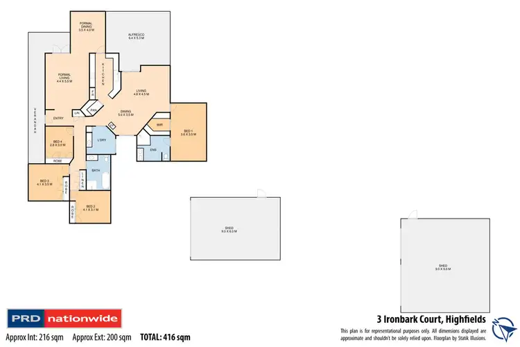 Floorplan of Homely house listing, 3 Ironbark Court, Highfields QLD 4352