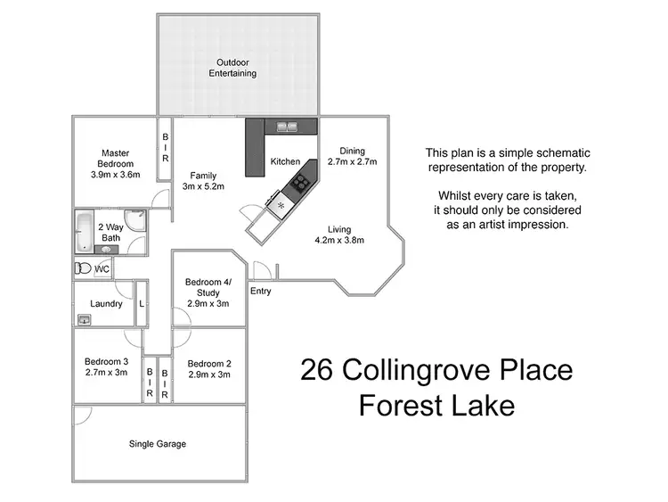 Floorplan of Homely house listing, 26 Collingrove Place, Forest Lake QLD 4078