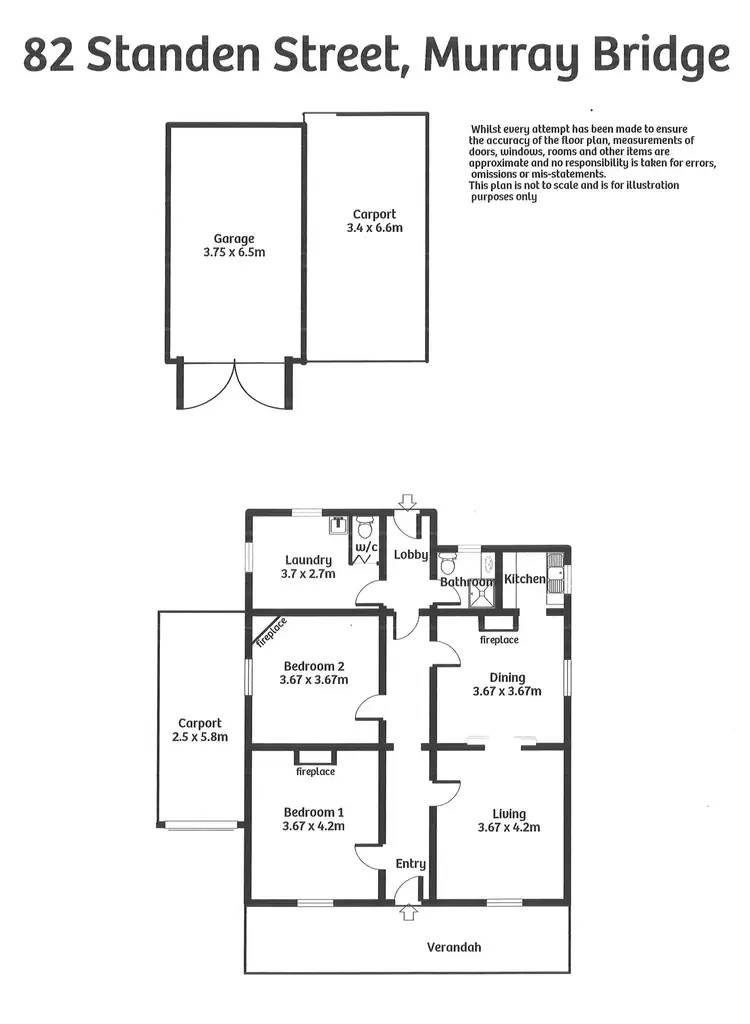 Floorplan of Homely house listing, 82 Standen Street, Murray Bridge SA 5253