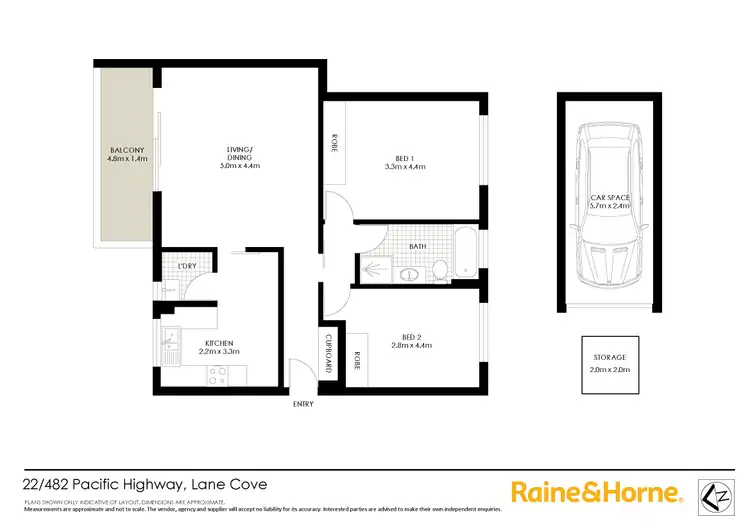 Floorplan of Homely apartment listing, 22/482 Pacific Highway, Lane Cove NSW 2066