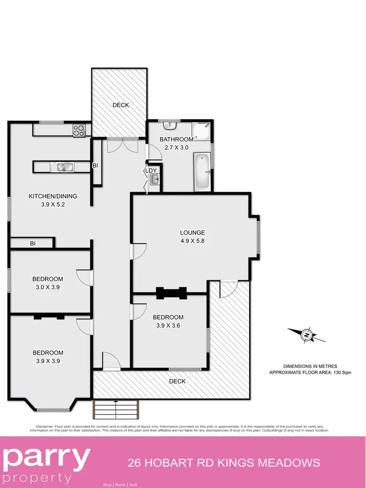Floorplan of Homely house listing, 26 Hobart Road, Kings Meadows TAS 7249