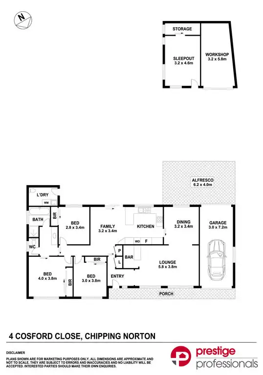 Floorplan of Homely house listing, 4 Cosford Close, Chipping Norton NSW 2170