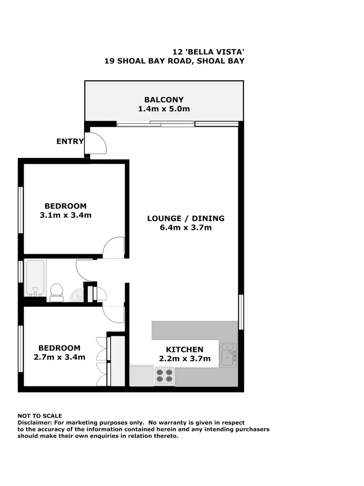 Floorplan of Homely unit listing, 12/19 Shoal Bay Road, Shoal Bay NSW 2315