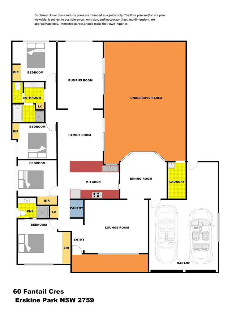 Floorplan of Homely house listing, 60 Fantail Crescent, Erskine Park NSW 2759