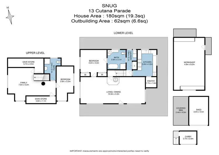 Floorplan of Homely house listing, 13 Cutana Parade, Snug TAS 7054