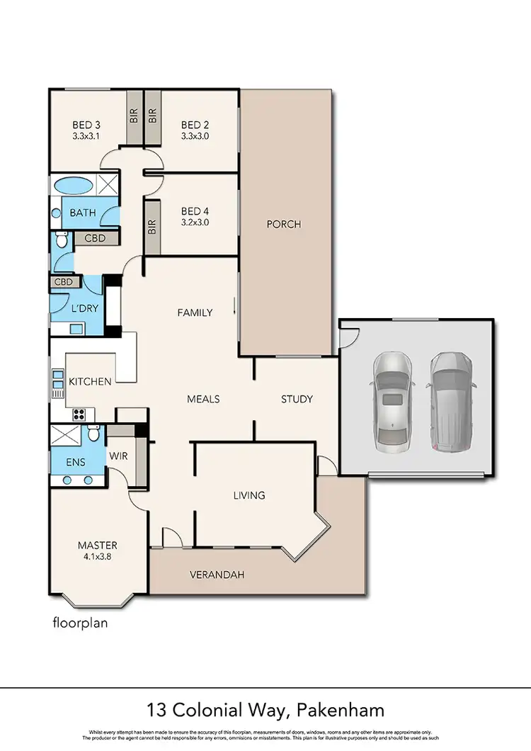 Floorplan of Homely house listing, 13 Colonial Way, Pakenham VIC 3810