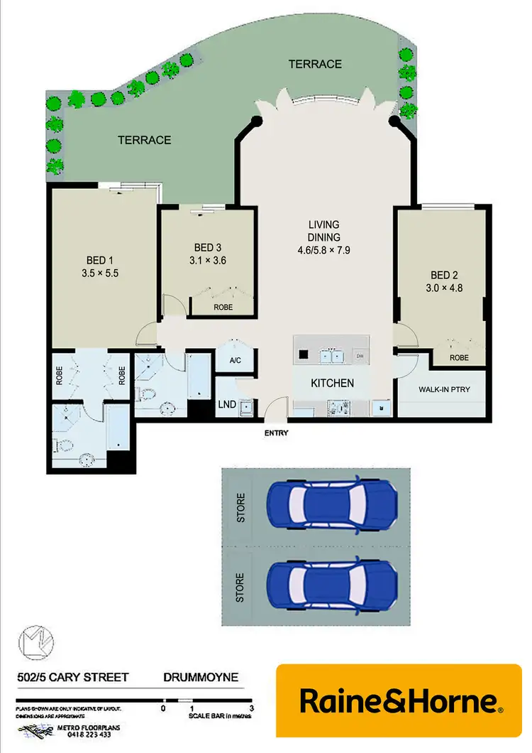 Floorplan of Homely apartment listing, 502/5 Cary Street, Drummoyne NSW 2047