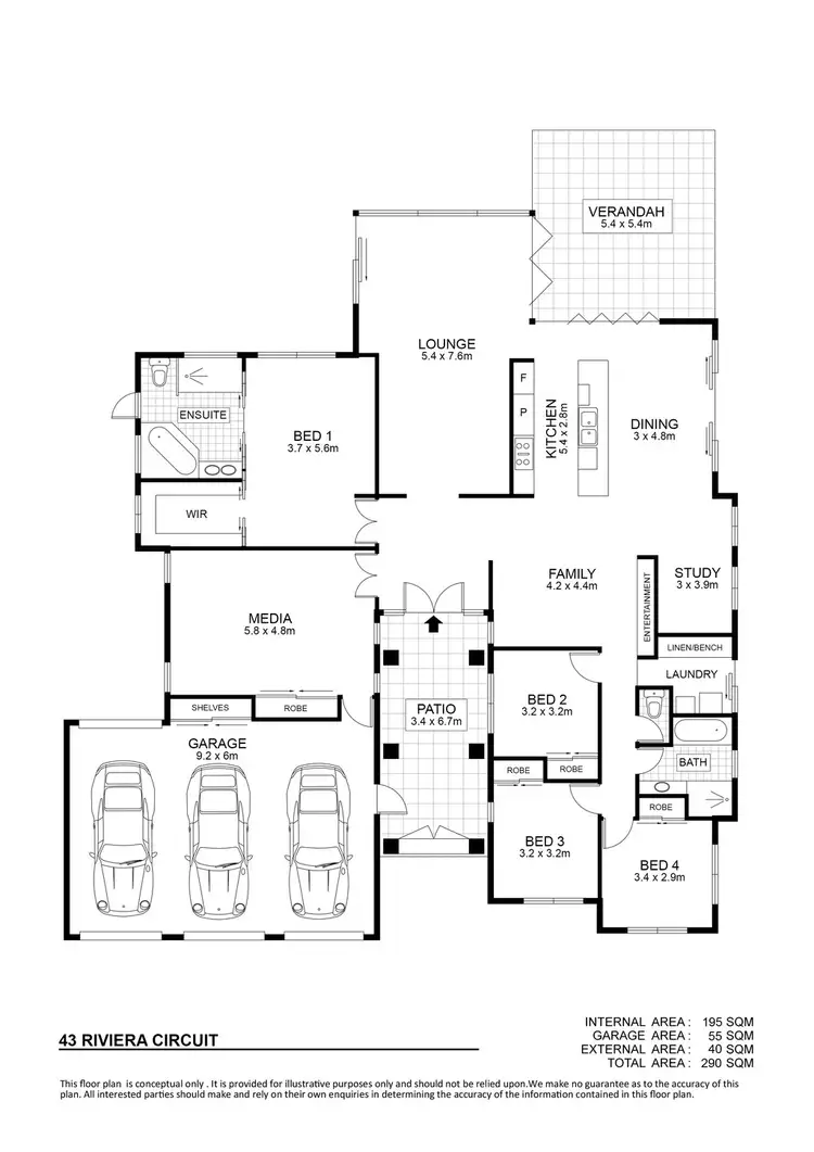 Floorplan of Homely house listing, 43 Riviera Circuit, Kirwan QLD 4817