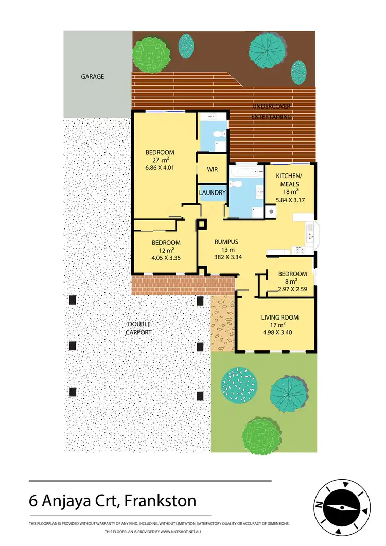 Floorplan of Homely house listing, 6 Anjaya Court, Frankston VIC 3199
