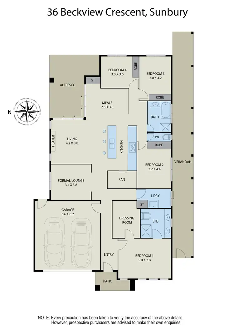 Floorplan of Homely house listing, 36 Beckview Crescent, Sunbury VIC 3429