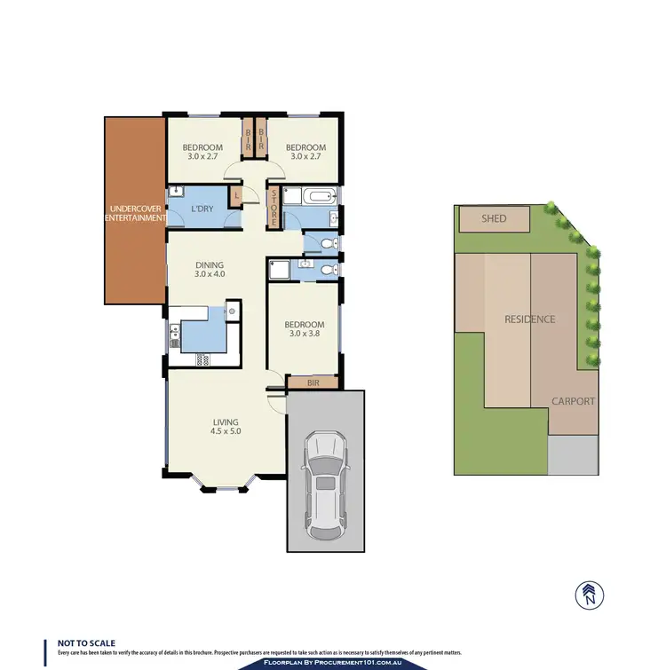 Floorplan of Homely unit listing, 1 Hibiscus Way, Keysborough VIC 3173