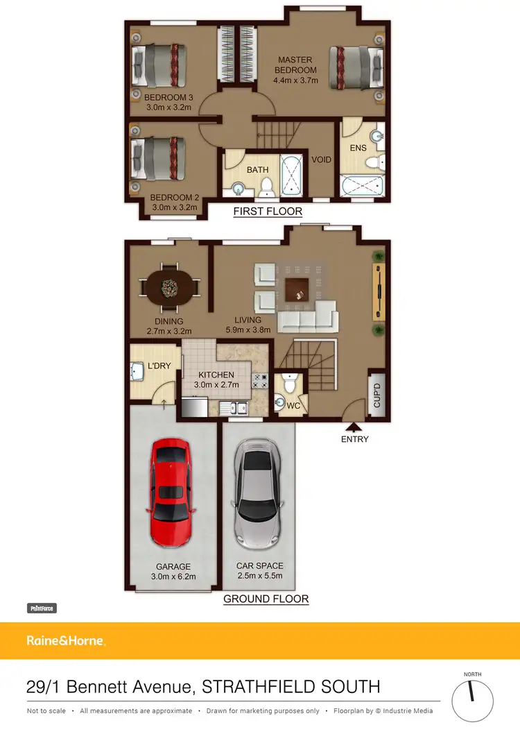 Floorplan of Homely townhouse listing, 29/1 Bennett Avenue, Strathfield South NSW 2136