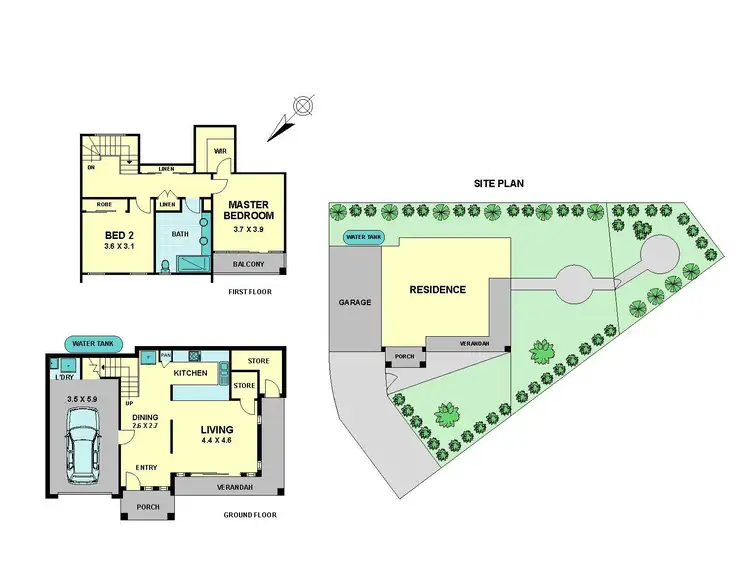 Floorplan of Homely townhouse listing, 2 Burns Avenue, St Albans VIC 3021
