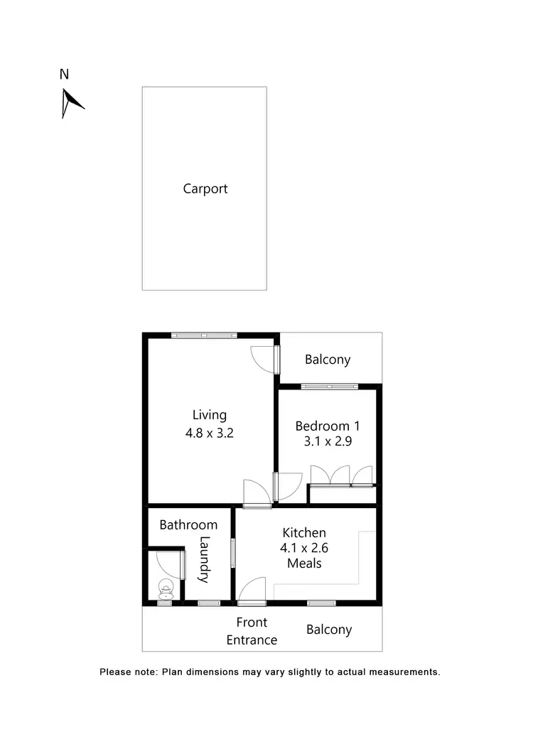 Floorplan of Homely unit listing, Unit 7/318 Lyons Street South, Ballarat Central VIC 3350