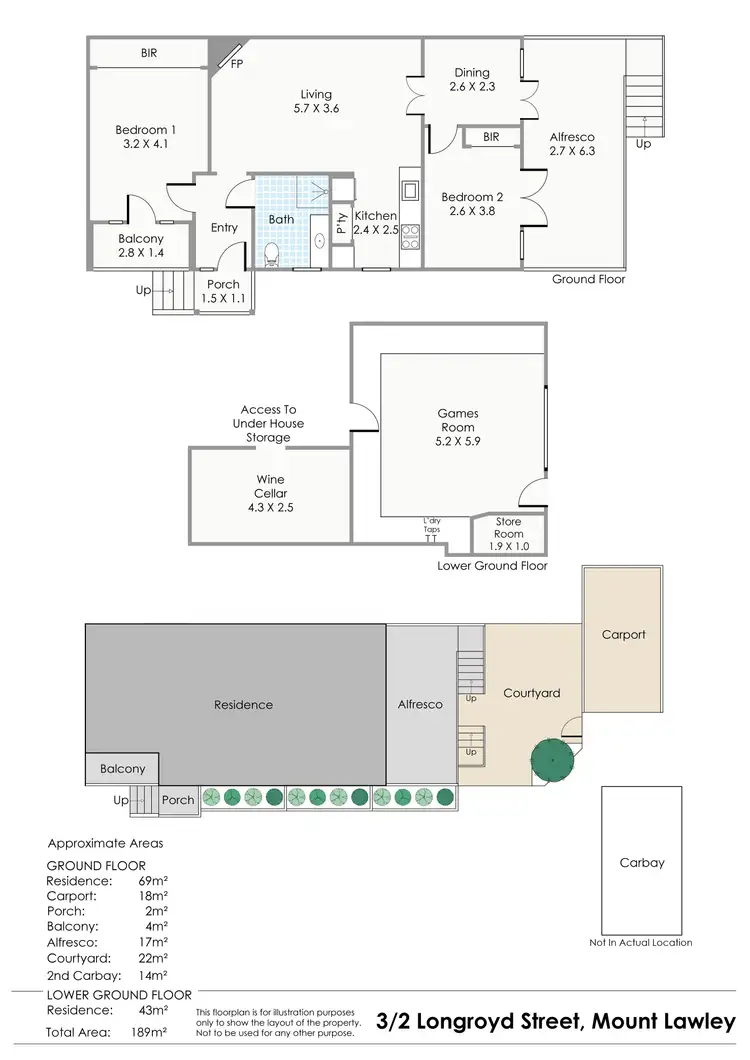 Floorplan of Homely house listing, 3/2 Longroyd Street, Mount Lawley WA 6050