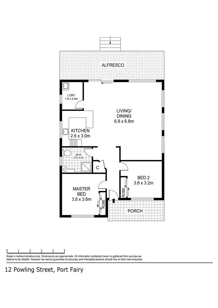 Floorplan of Homely house listing, 12 Powling Street, Port Fairy VIC 3284