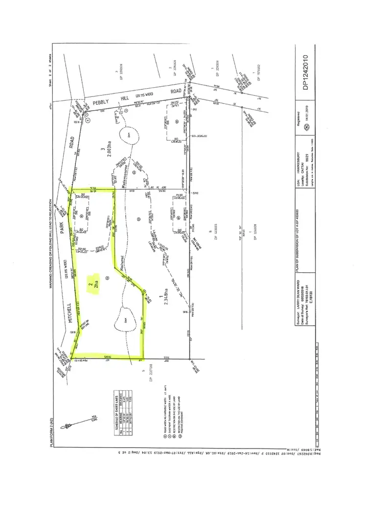 Floorplan of Homely land listing, 32 Mitchell Park Road, Cattai NSW 2756