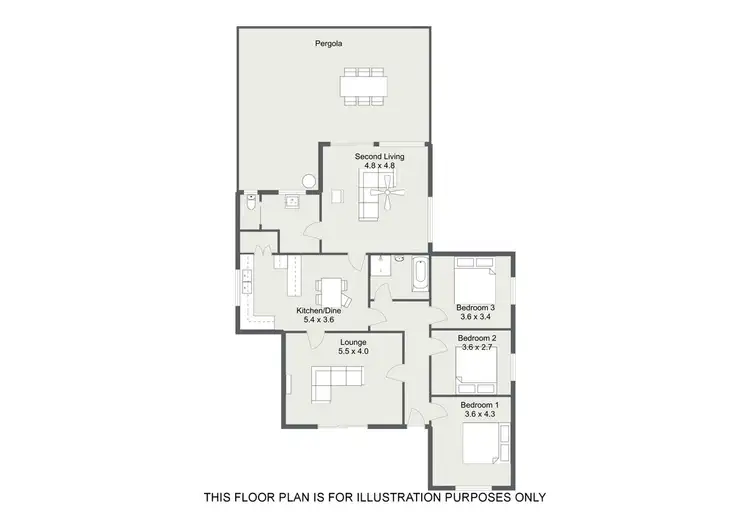Floorplan of Homely house listing, 3 BYETHORNE AVENUE, Naracoorte SA 5271