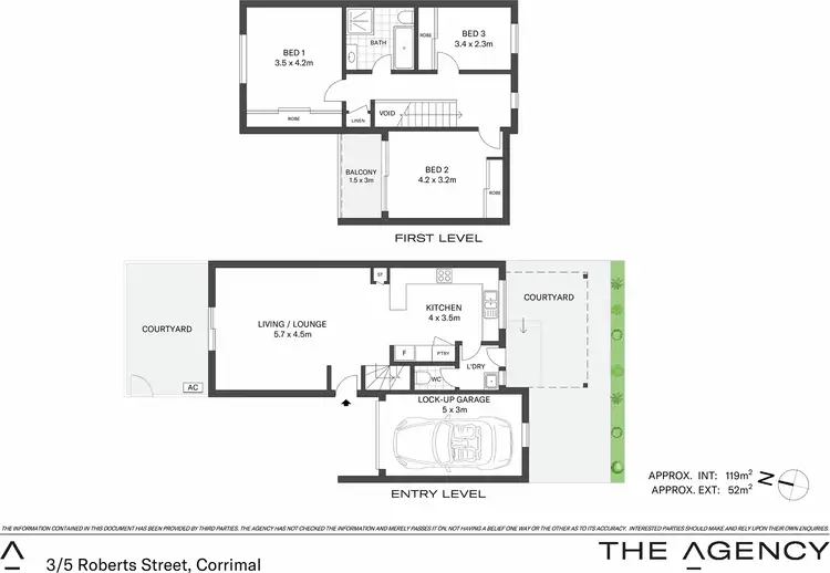 Floorplan of Homely townhouse listing, 3/5 Robert Street, Corrimal NSW 2518
