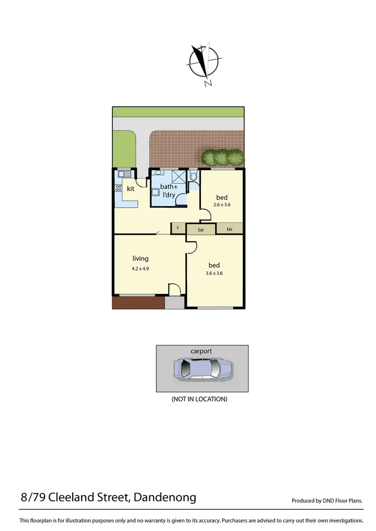Floorplan of Homely unit listing, 8/79 Cleeland Street, Dandenong VIC 3175