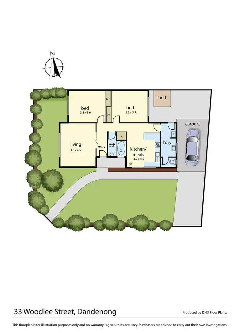 Floorplan of Homely unit listing, 33 Woodlee Street, Dandenong VIC 3175